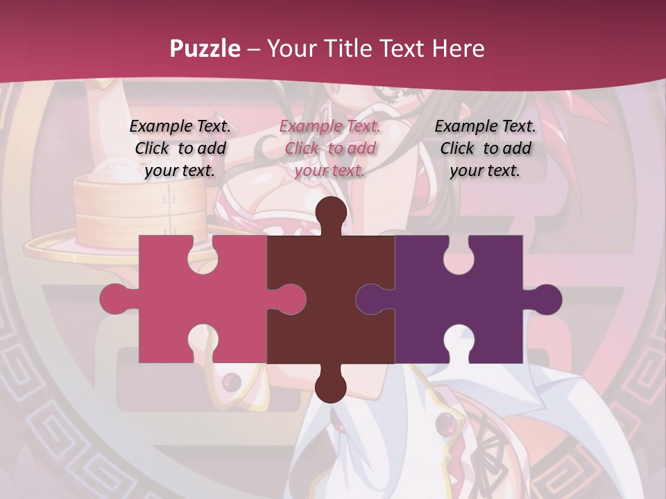 A Woman In A Pink Dress Holding A Tray Of Food PowerPoint Template