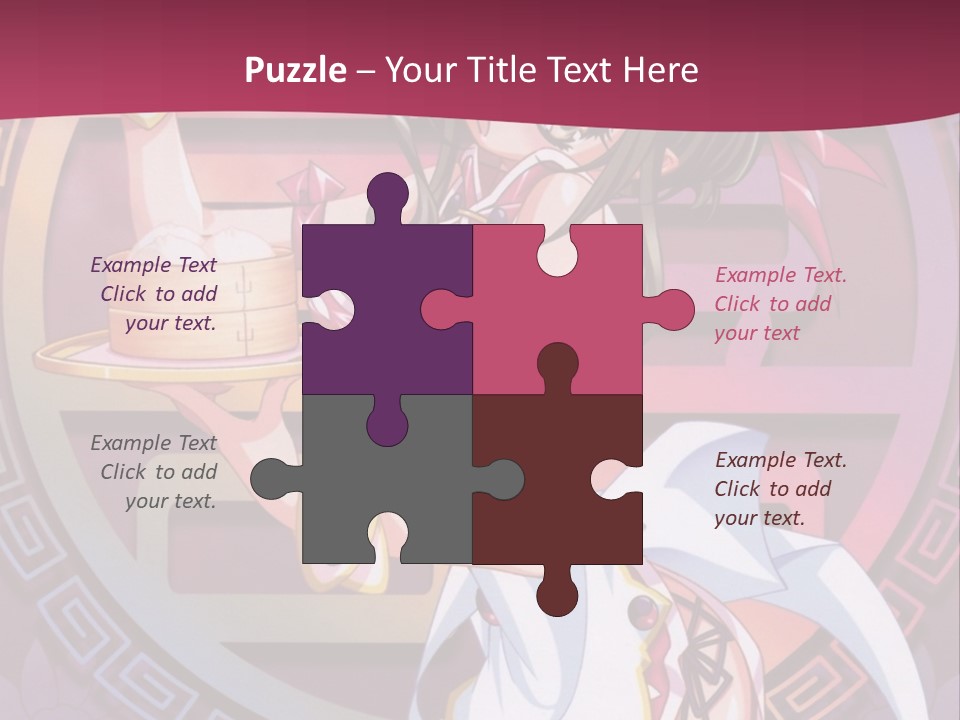 A Woman In A Pink Dress Holding A Tray Of Food PowerPoint Template