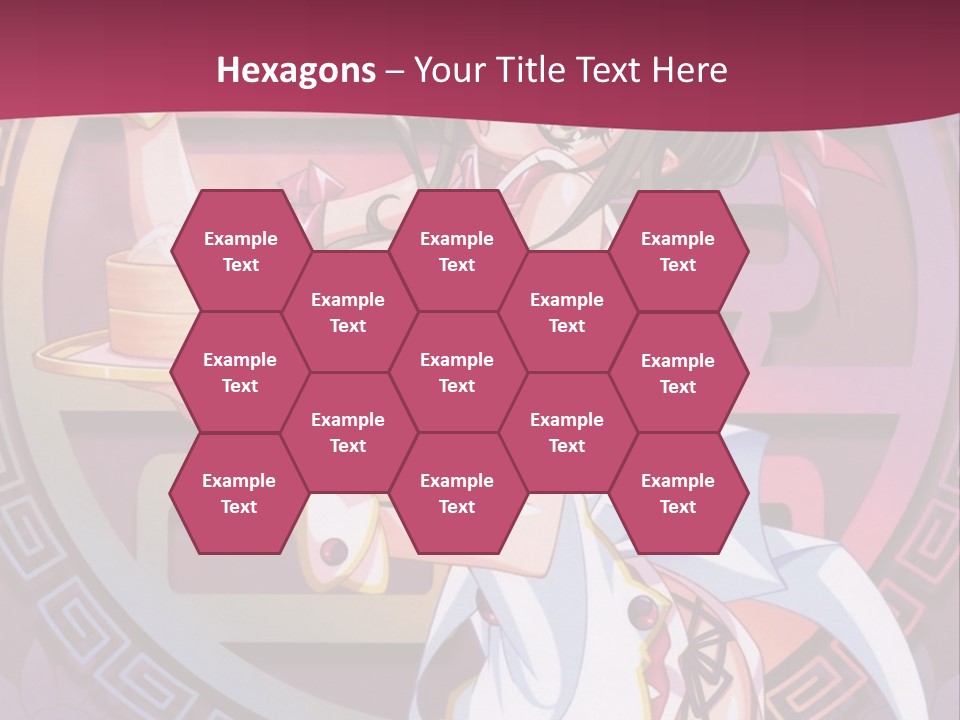 A Woman In A Pink Dress Holding A Tray Of Food PowerPoint Template