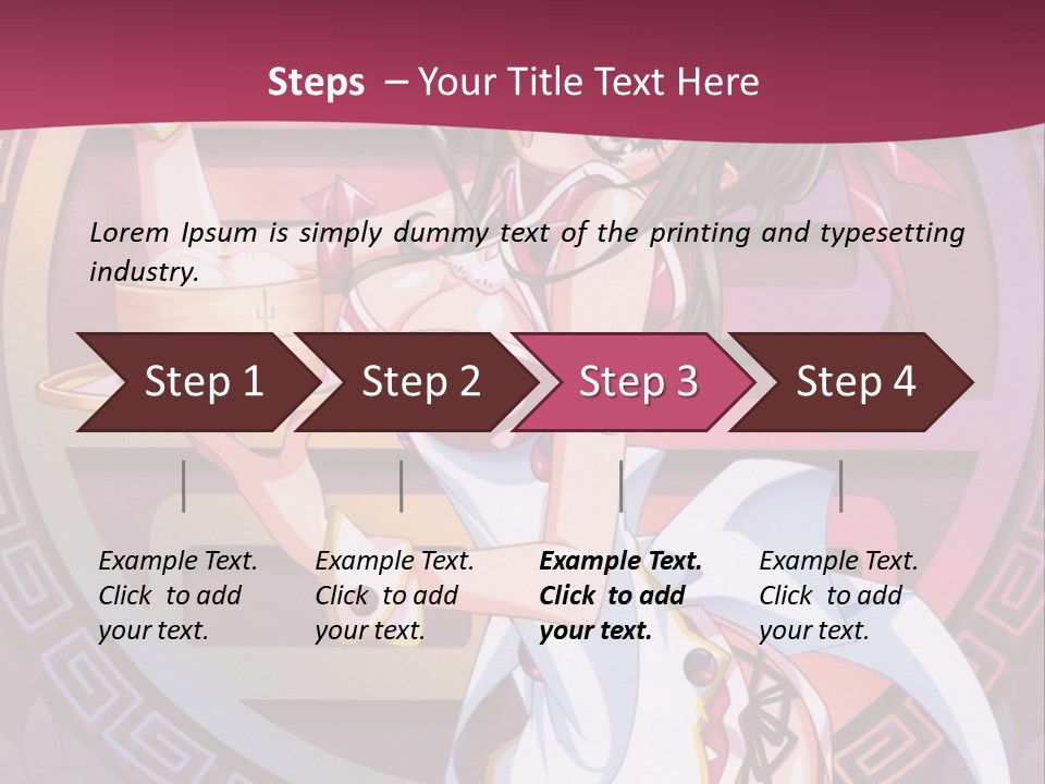 A Woman In A Pink Dress Holding A Tray Of Food PowerPoint Template