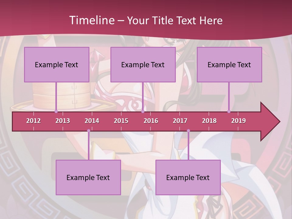 A Woman In A Pink Dress Holding A Tray Of Food PowerPoint Template