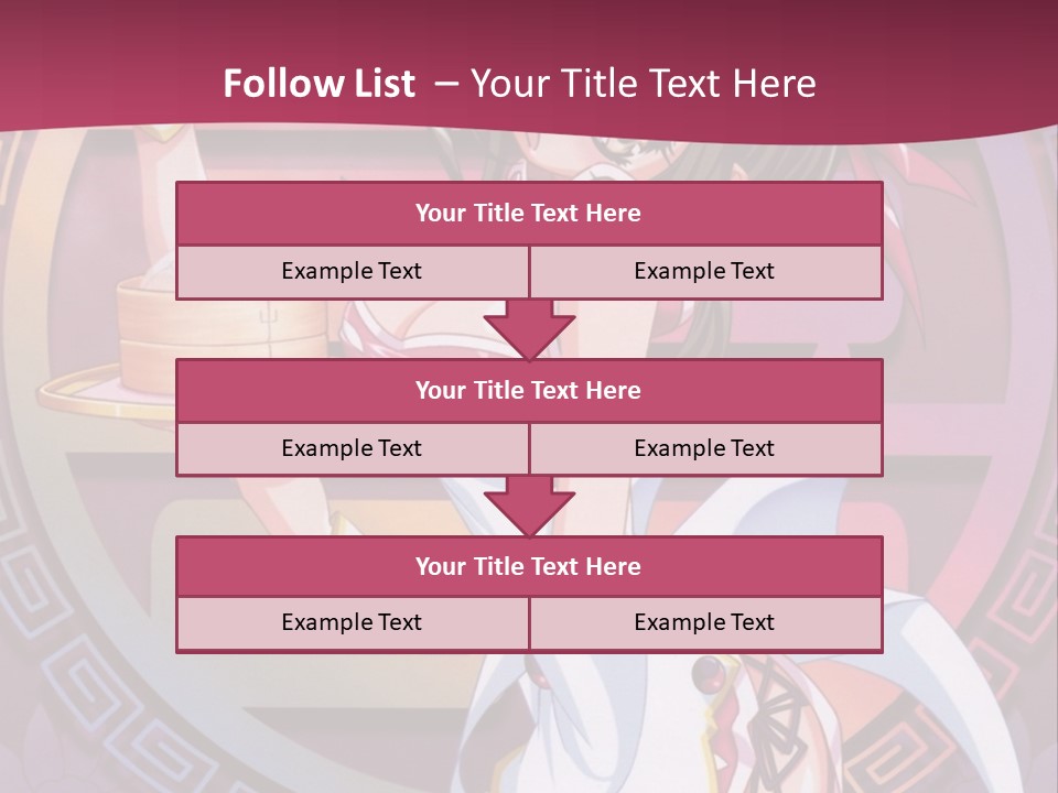 A Woman In A Pink Dress Holding A Tray Of Food PowerPoint Template