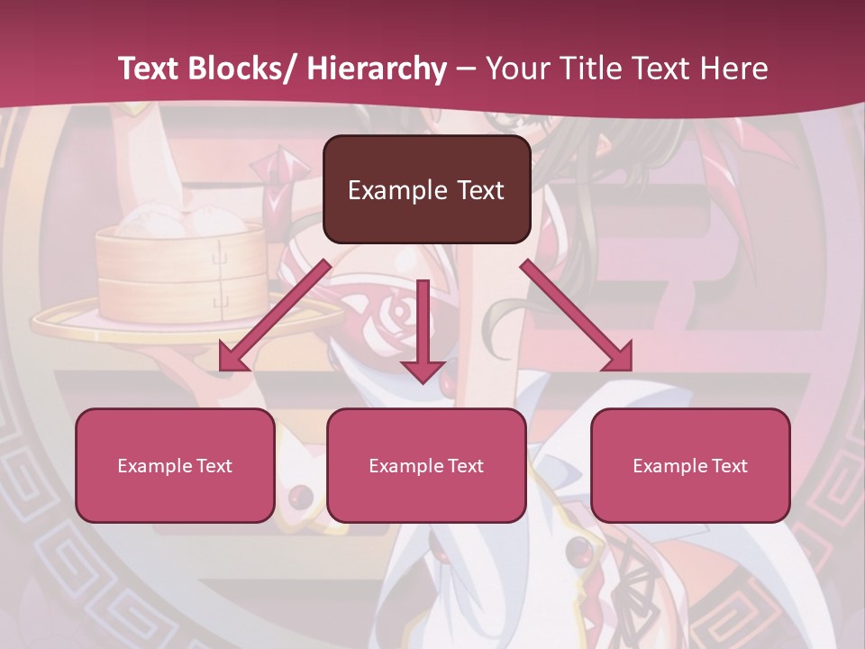 A Woman In A Pink Dress Holding A Tray Of Food PowerPoint Template