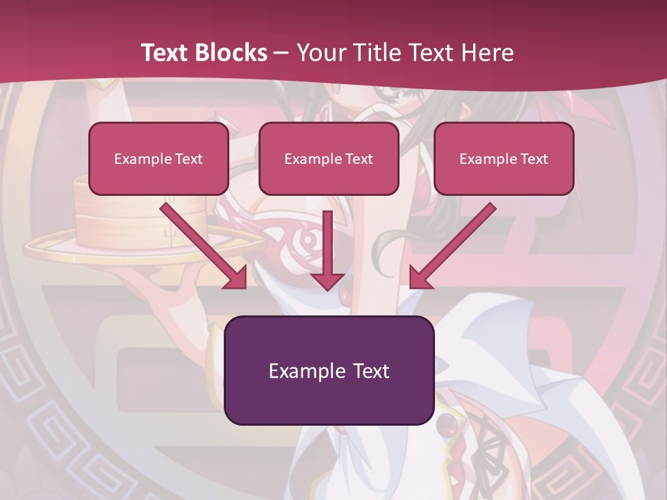 A Woman In A Pink Dress Holding A Tray Of Food PowerPoint Template