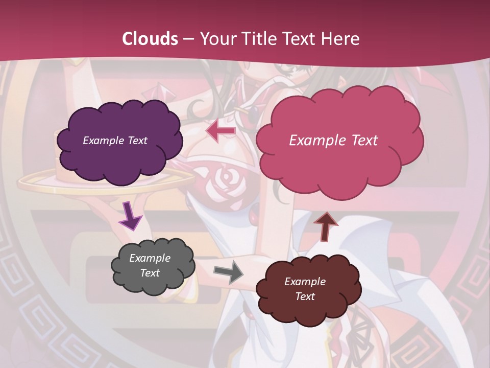 A Woman In A Pink Dress Holding A Tray Of Food PowerPoint Template