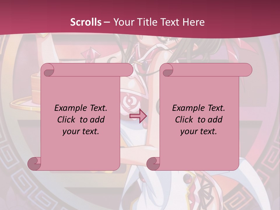 A Woman In A Pink Dress Holding A Tray Of Food PowerPoint Template