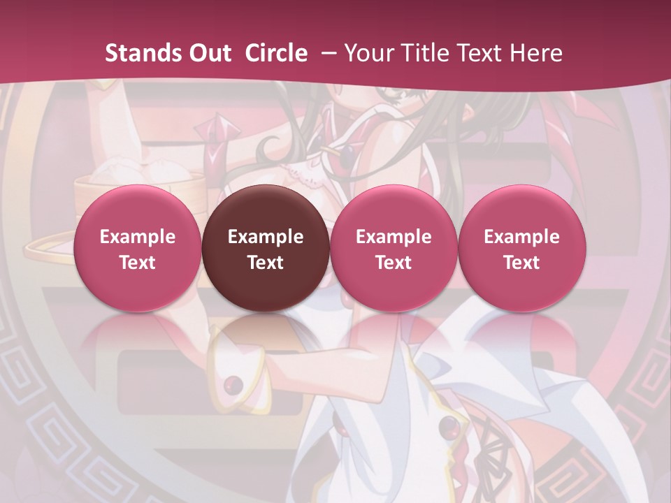 A Woman In A Pink Dress Holding A Tray Of Food PowerPoint Template