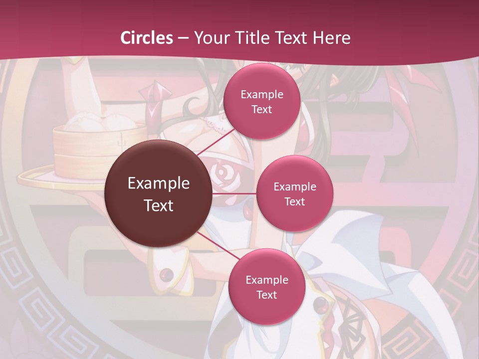 A Woman In A Pink Dress Holding A Tray Of Food PowerPoint Template