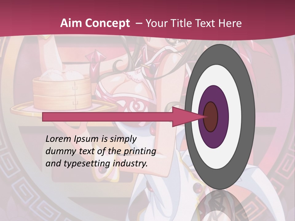 A Woman In A Pink Dress Holding A Tray Of Food PowerPoint Template