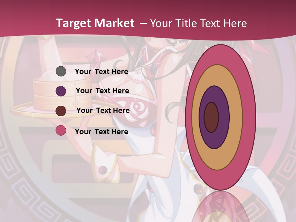 A Woman In A Pink Dress Holding A Tray Of Food PowerPoint Template