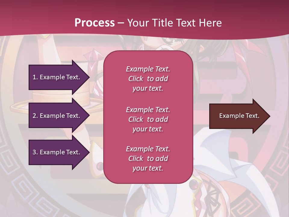 A Woman In A Pink Dress Holding A Tray Of Food PowerPoint Template