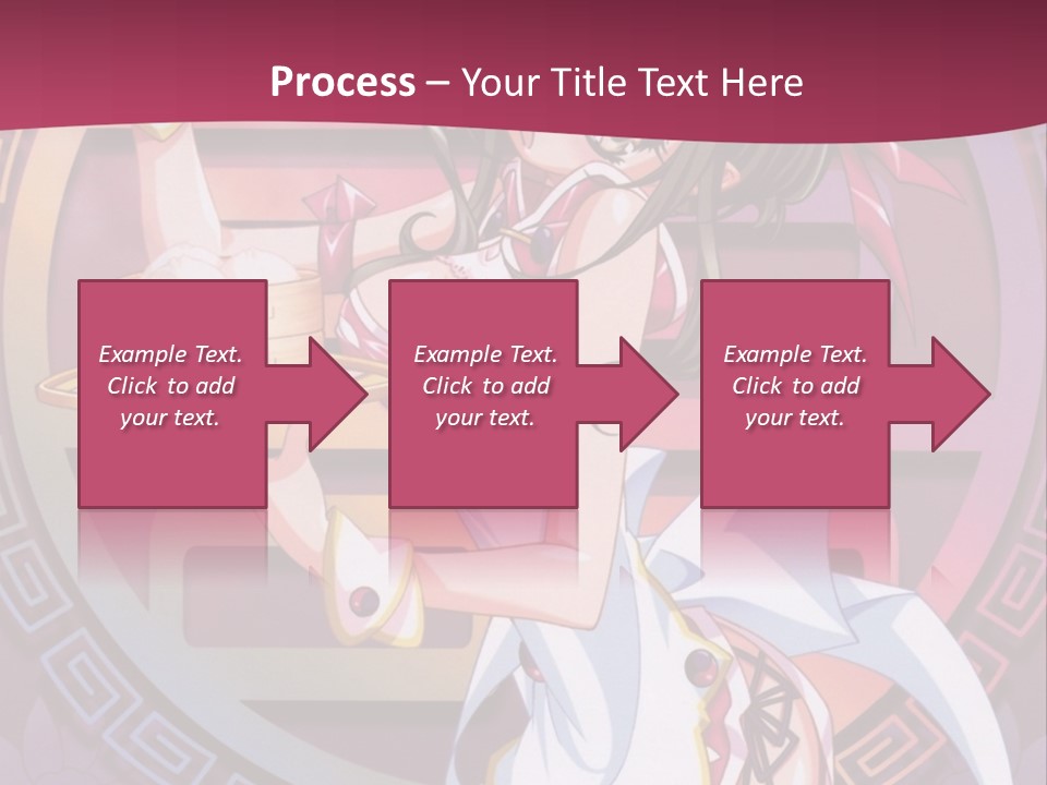 A Woman In A Pink Dress Holding A Tray Of Food PowerPoint Template