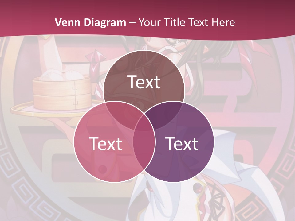 A Woman In A Pink Dress Holding A Tray Of Food PowerPoint Template