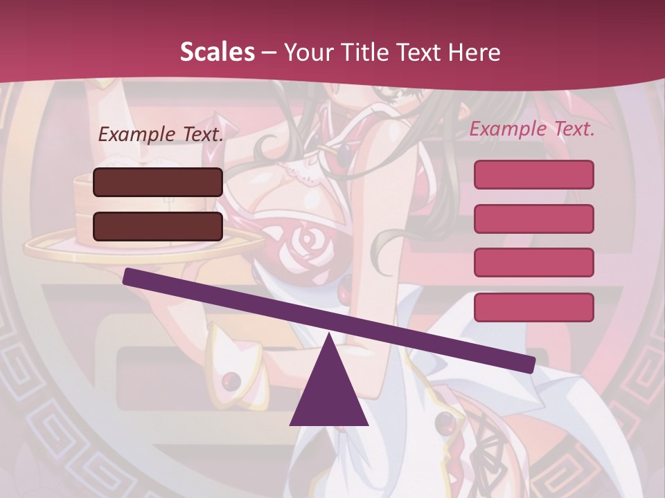 A Woman In A Pink Dress Holding A Tray Of Food PowerPoint Template