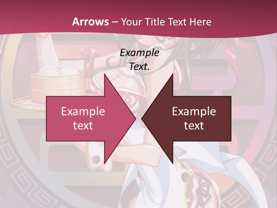 A Woman In A Pink Dress Holding A Tray Of Food PowerPoint Template