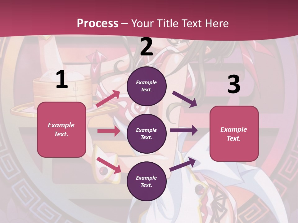 A Woman In A Pink Dress Holding A Tray Of Food PowerPoint Template