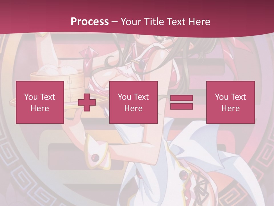 A Woman In A Pink Dress Holding A Tray Of Food PowerPoint Template