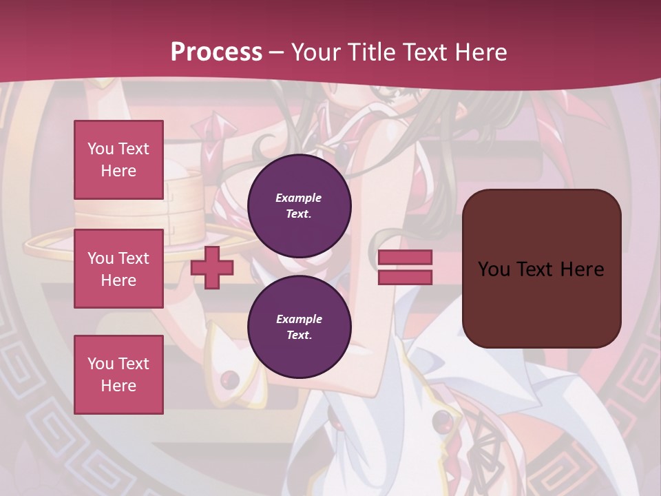 A Woman In A Pink Dress Holding A Tray Of Food PowerPoint Template