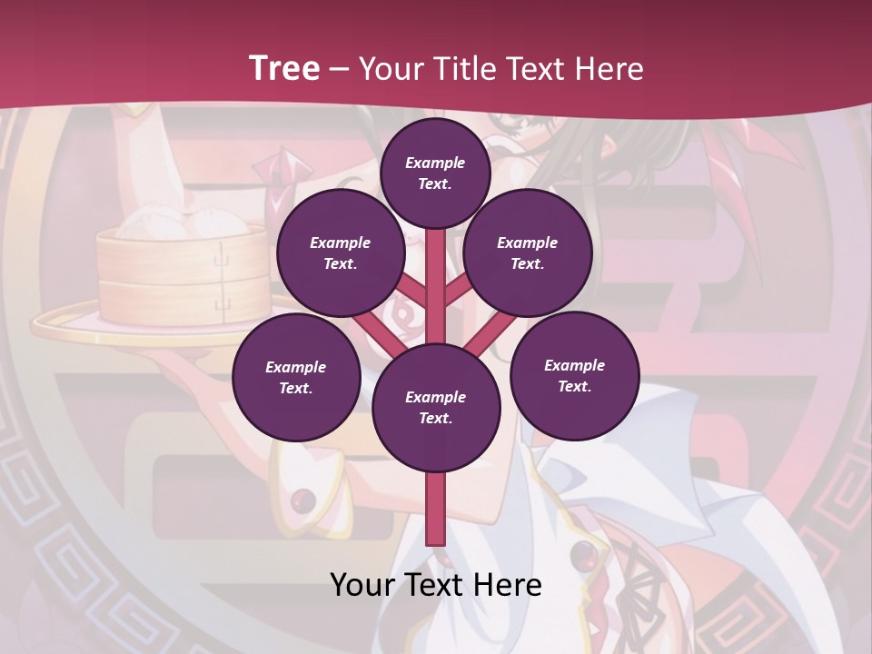 A Woman In A Pink Dress Holding A Tray Of Food PowerPoint Template