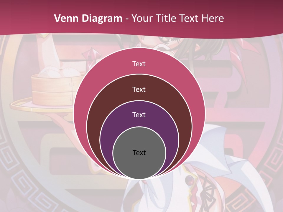 A Woman In A Pink Dress Holding A Tray Of Food PowerPoint Template