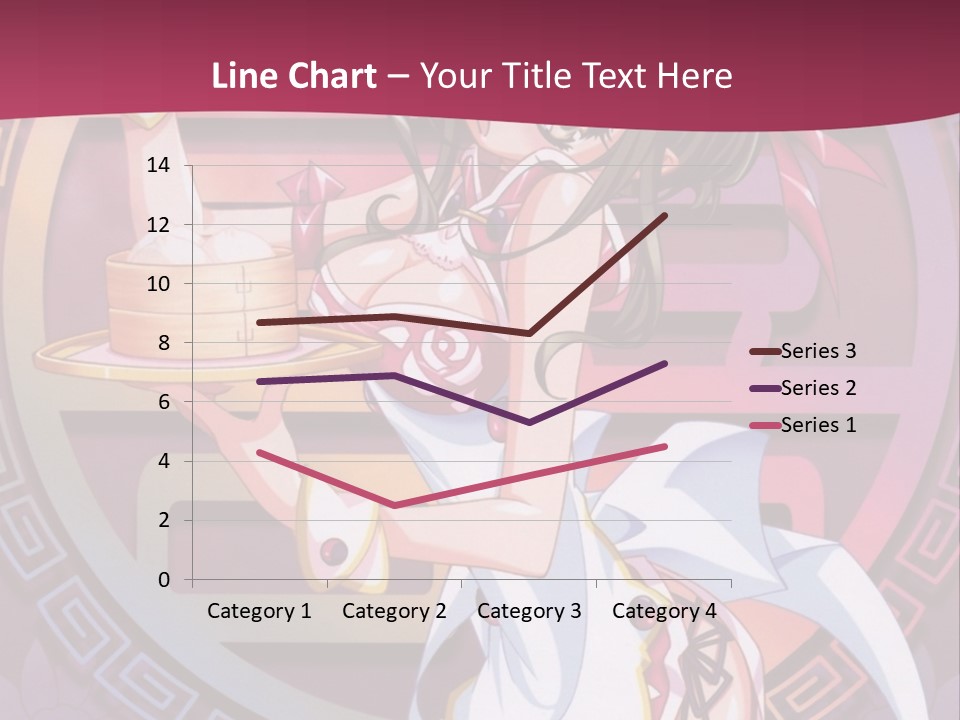 A Woman In A Pink Dress Holding A Tray Of Food PowerPoint Template