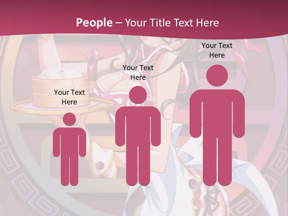 A Woman In A Pink Dress Holding A Tray Of Food PowerPoint Template