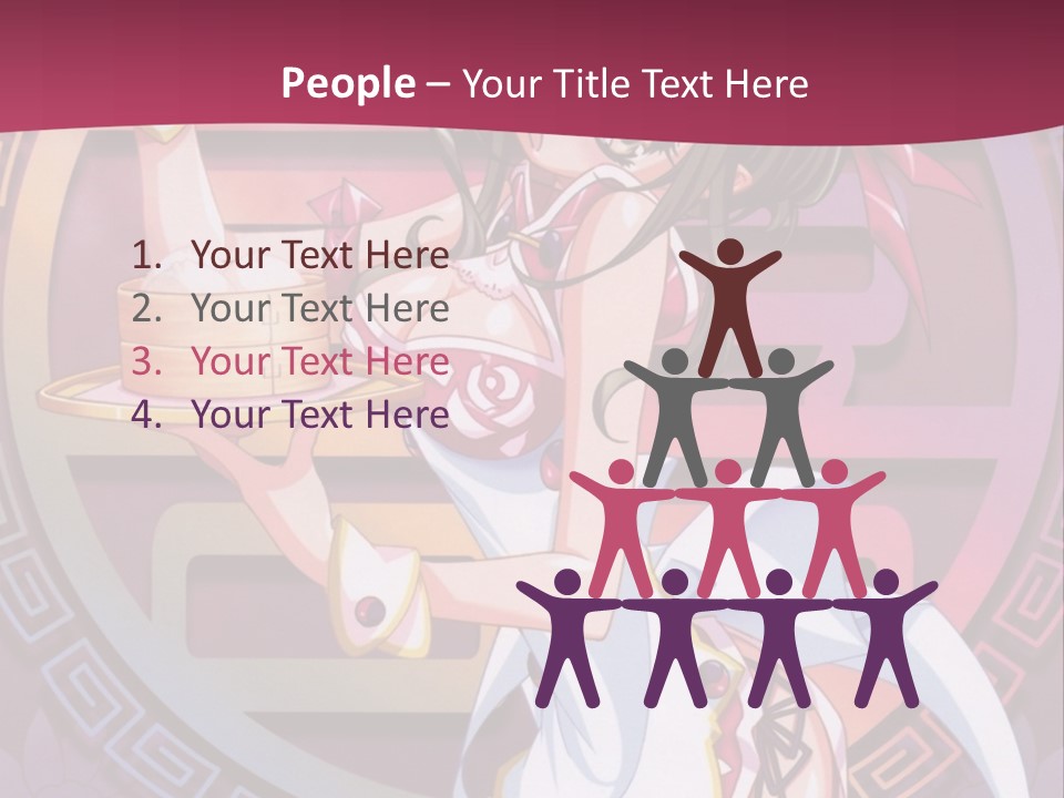 A Woman In A Pink Dress Holding A Tray Of Food PowerPoint Template