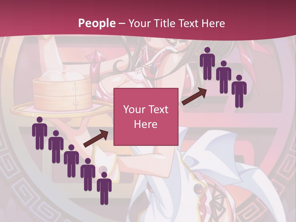 A Woman In A Pink Dress Holding A Tray Of Food PowerPoint Template