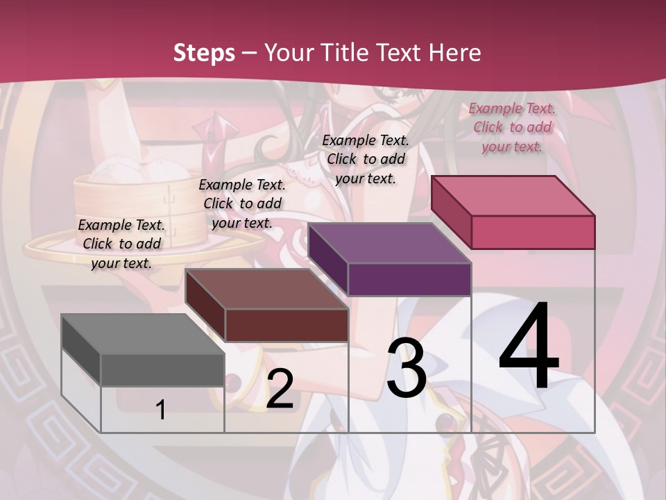 A Woman In A Pink Dress Holding A Tray Of Food PowerPoint Template