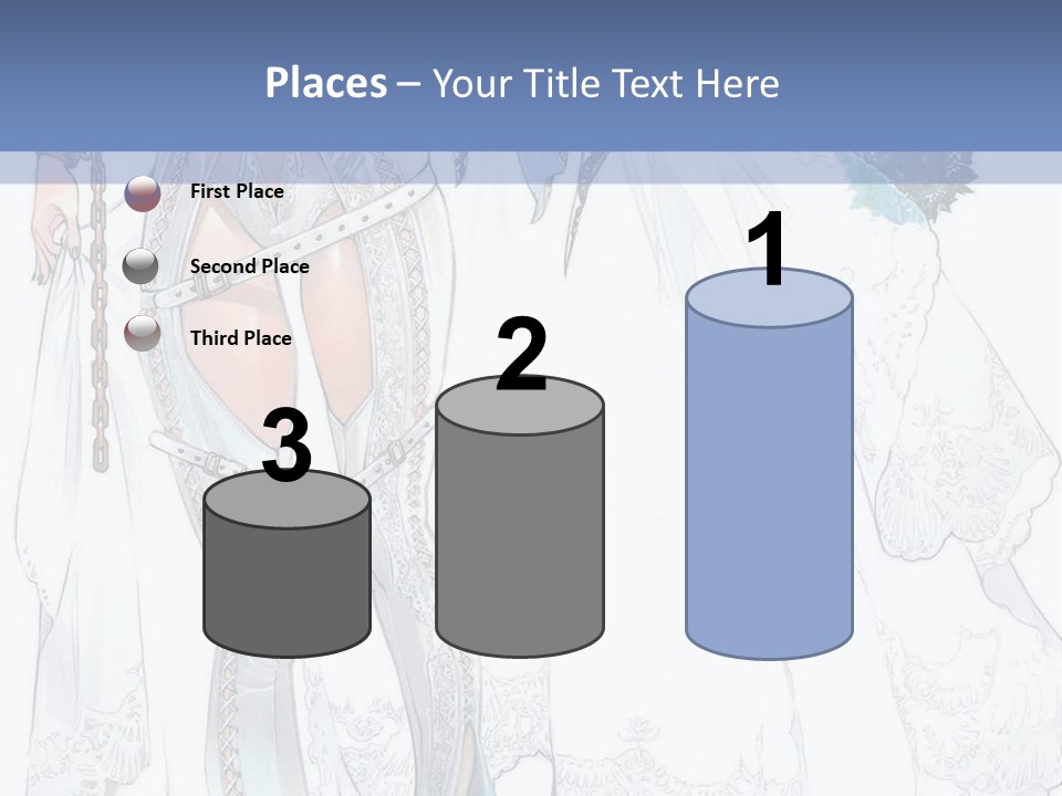 A Woman In A Wedding Dress With A Veil On Her Head PowerPoint Template