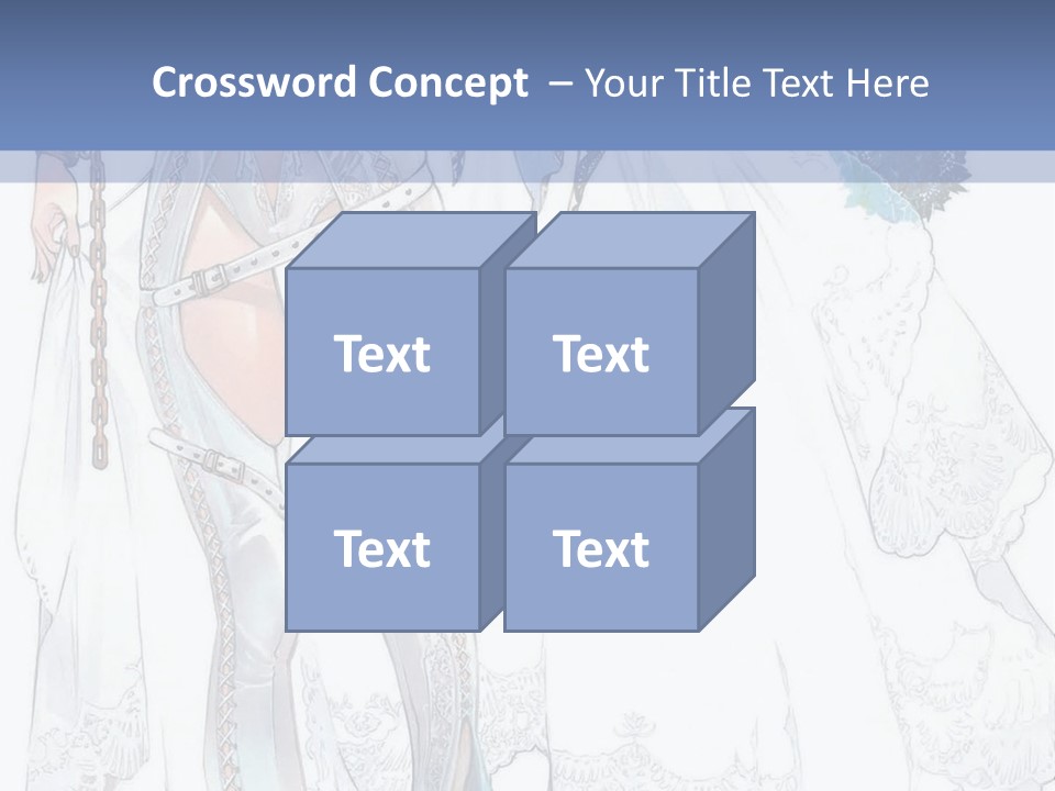 A Woman In A Wedding Dress With A Veil On Her Head PowerPoint Template