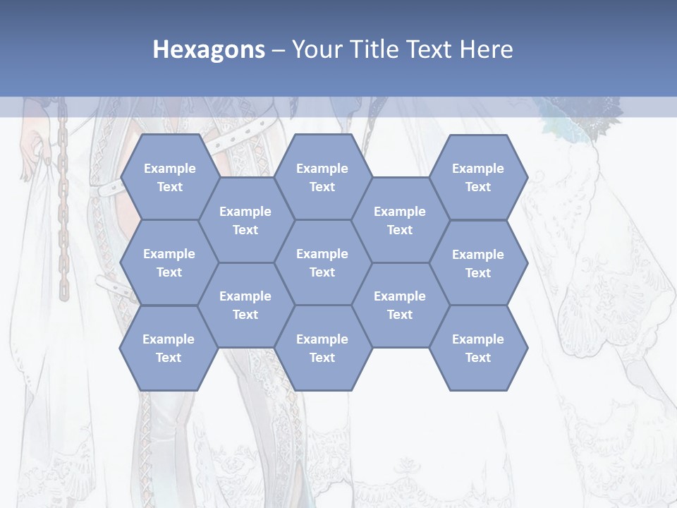 A Woman In A Wedding Dress With A Veil On Her Head PowerPoint Template