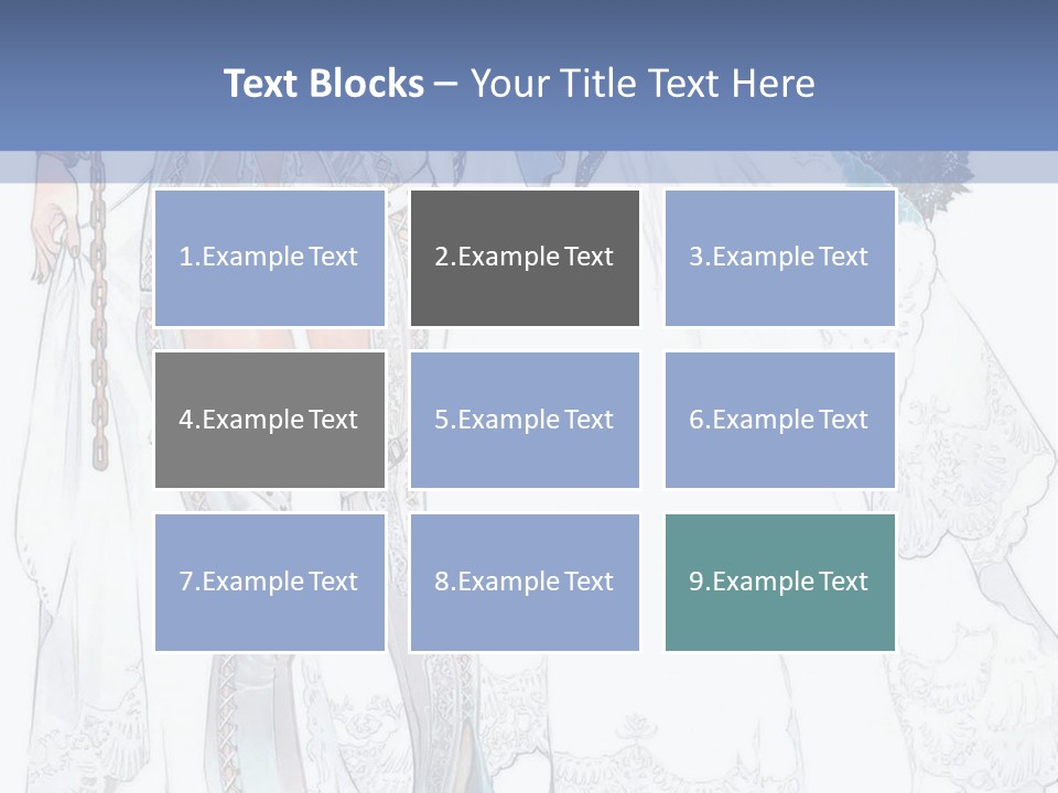 A Woman In A Wedding Dress With A Veil On Her Head PowerPoint Template