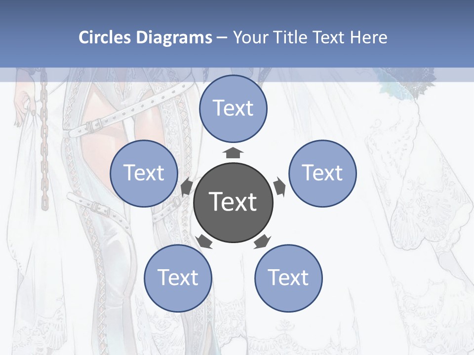 A Woman In A Wedding Dress With A Veil On Her Head PowerPoint Template