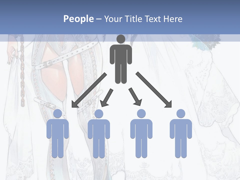 A Woman In A Wedding Dress With A Veil On Her Head PowerPoint Template