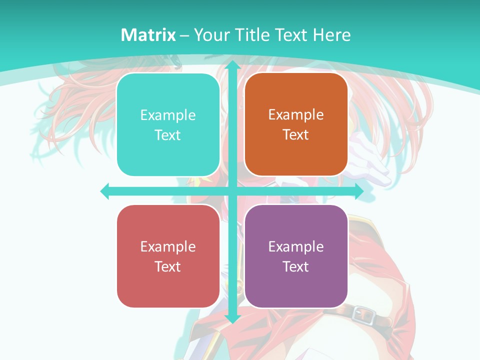 A Girl In A Red Dress With A Blue Background PowerPoint Template