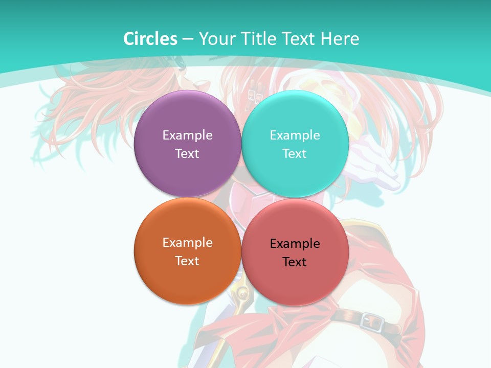 A Girl In A Red Dress With A Blue Background PowerPoint Template