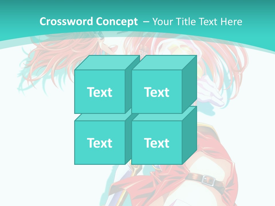 A Girl In A Red Dress With A Blue Background PowerPoint Template