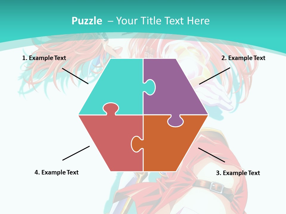 A Girl In A Red Dress With A Blue Background PowerPoint Template