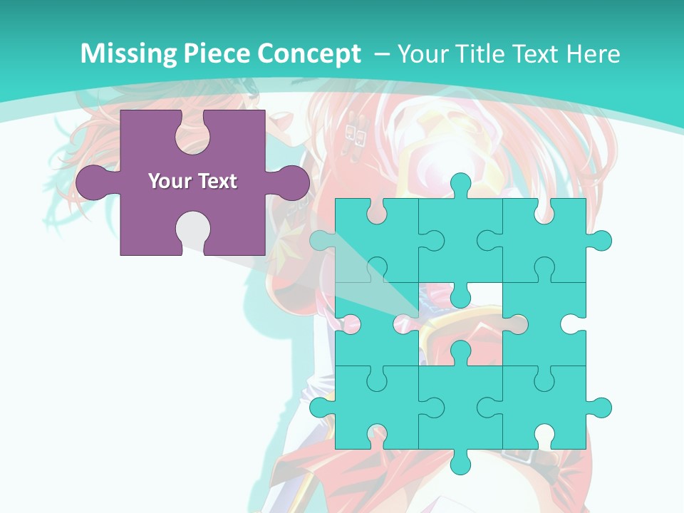 A Girl In A Red Dress With A Blue Background PowerPoint Template