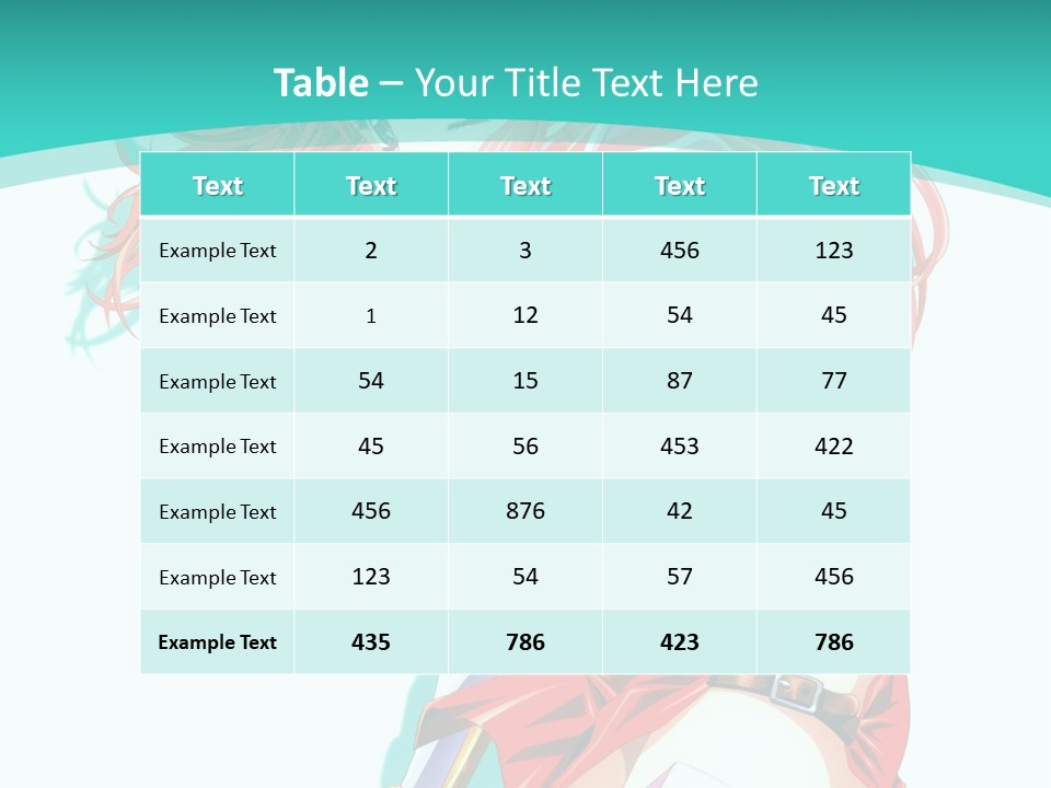 A Girl In A Red Dress With A Blue Background PowerPoint Template