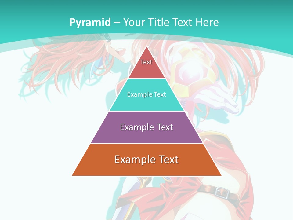 A Girl In A Red Dress With A Blue Background PowerPoint Template