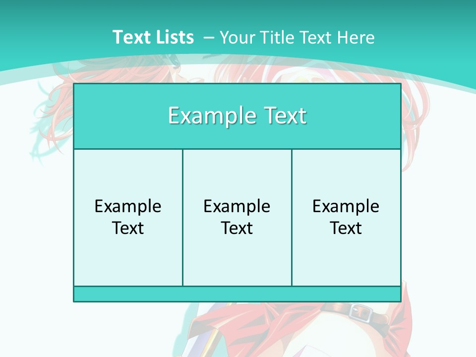 A Girl In A Red Dress With A Blue Background PowerPoint Template