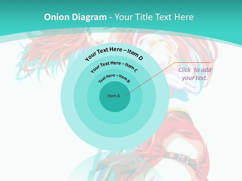 A Girl In A Red Dress With A Blue Background PowerPoint Template