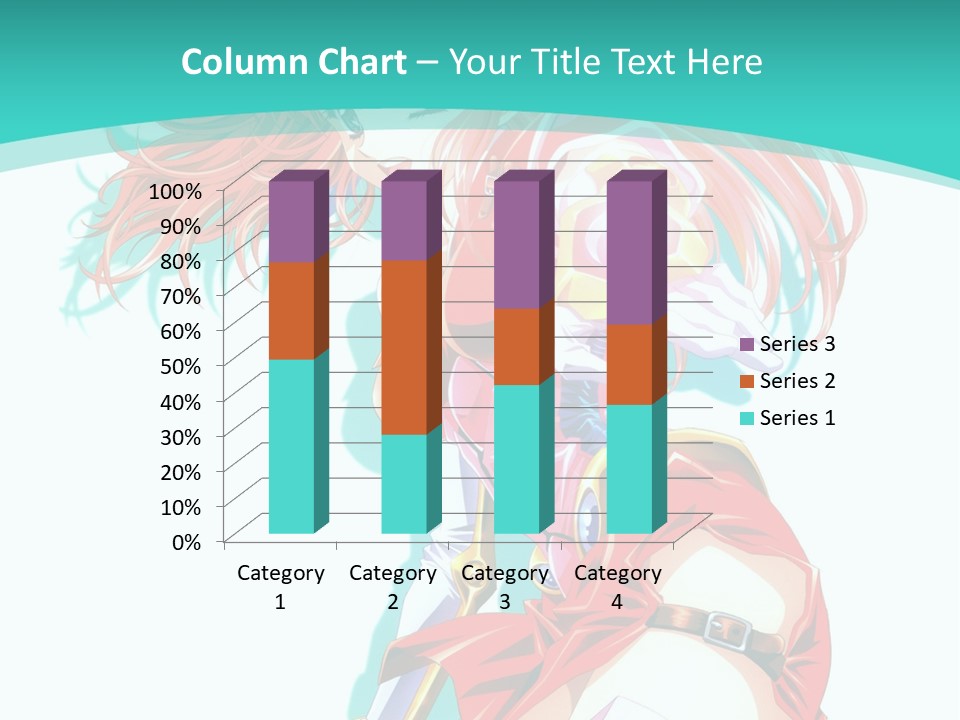 A Girl In A Red Dress With A Blue Background PowerPoint Template