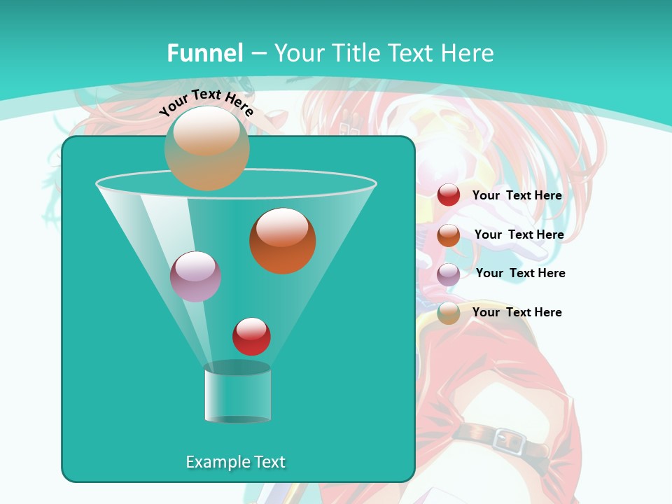 A Girl In A Red Dress With A Blue Background PowerPoint Template