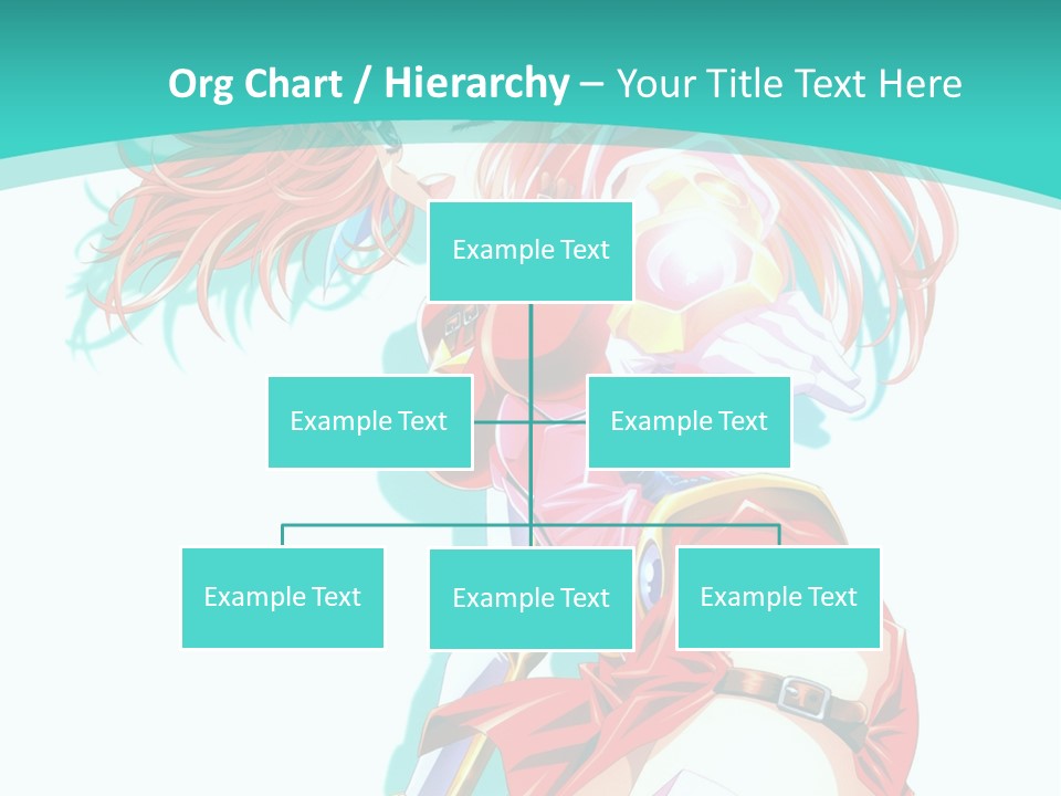 A Girl In A Red Dress With A Blue Background PowerPoint Template