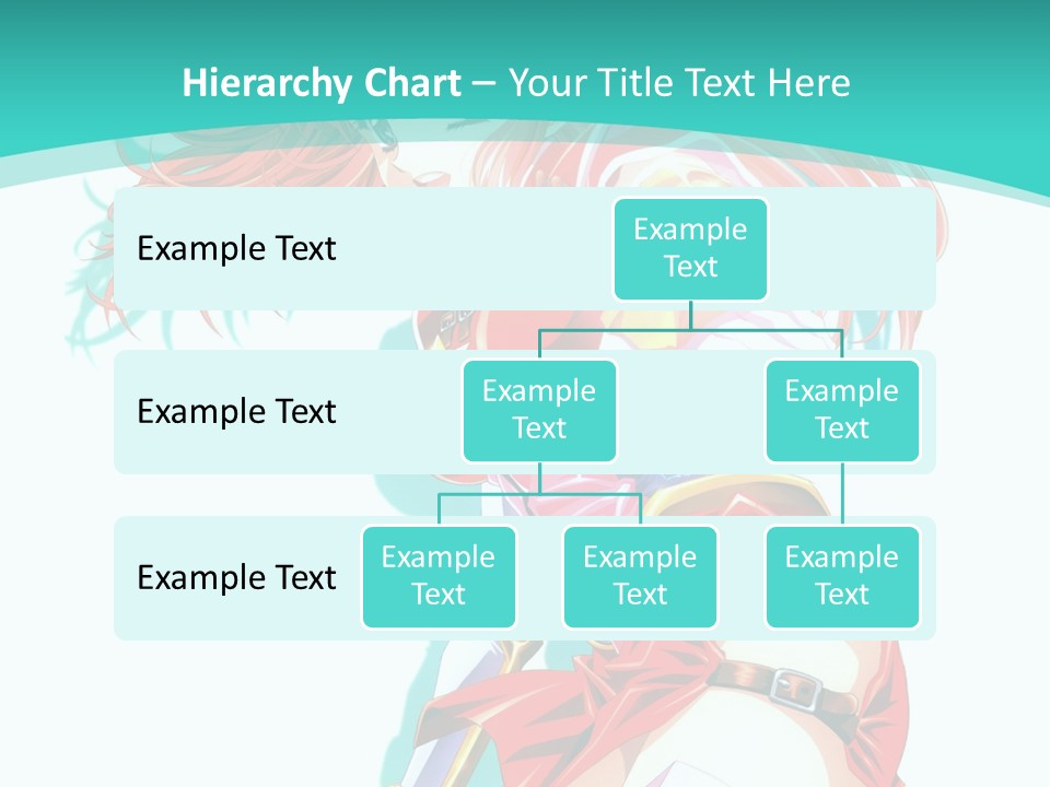 A Girl In A Red Dress With A Blue Background PowerPoint Template