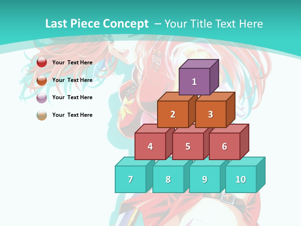 A Girl In A Red Dress With A Blue Background PowerPoint Template