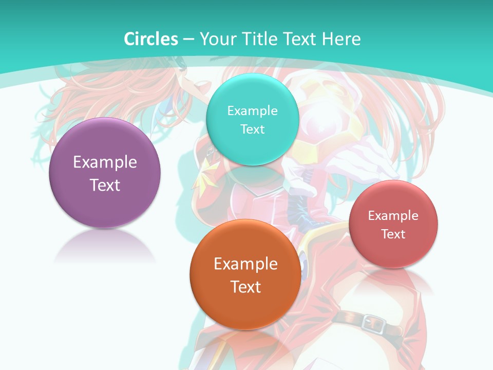 A Girl In A Red Dress With A Blue Background PowerPoint Template